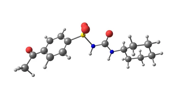 Ацетогексамид Используется Лечении Сахарного Диабета Типа Иллюстрация — стоковое фото