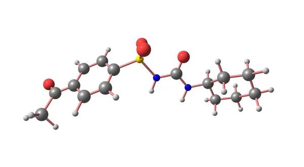 Acetohexamide Usato Nella Gestione Del Diabete Mellito Tipo Illustrazione — Foto Stock