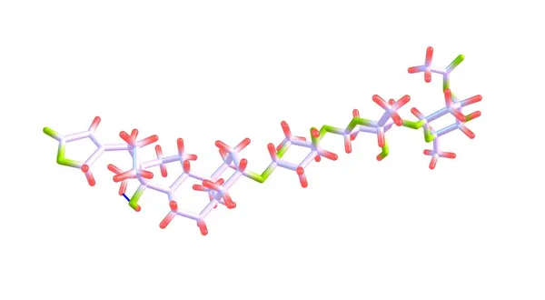 Acetylodigitoksyna Jest Glikozydem Nasercowym Jest Acetylową Pochodną Digitoksyny Występującą Liściach — Zdjęcie stockowe
