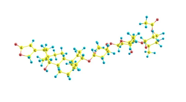 Asetildigitoxin Bir Kardiyak Glikozittir Digitalis Türünün Yapraklarında Bulunan Dijitoksinin Asetil — Stok fotoğraf