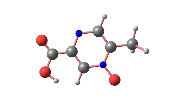 降脂药 Cipimox 是一种烟酸衍生物 用作降脂剂 3D说明 — 图库照片