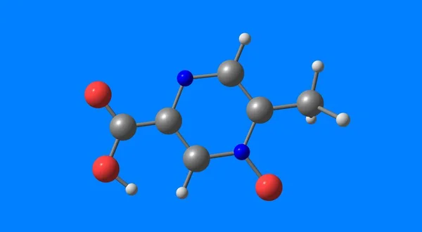 降脂药 Cipimox 是一种烟酸衍生物 用作降脂剂 3D说明 — 图库照片