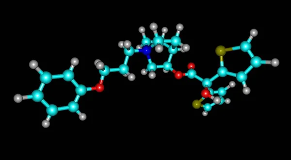 臭化アクリジウムは 長時間作用し 吸入される筋骨格系拮抗薬である 3Dイラスト — ストック写真