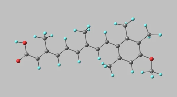 Acitretin是第二代维甲酸酯 它是口服的 通常用于银屑病 3D说明 — 图库照片