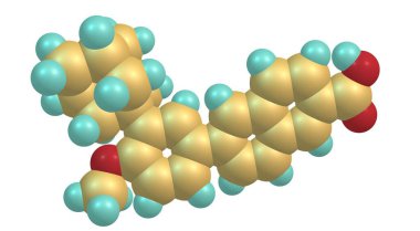 Adapalene daha çok hafif akne tedavisinde kullanılan üçüncü nesil bir topikal retinoittir ve aynı zamanda keratoz pilaris tedavisinde de kullanılır. 3d illüstrasyon