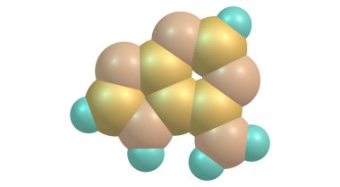 Adenin bir nükleobaz, pürin türevi. DNA 'nın nükleik asitindeki dört nükleobazdan biridir. 3d illüstrasyon