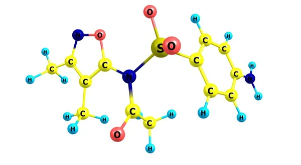 Sulfisoxazole Acetyl Ester Sulfisoxazole Broad Spectrum Sulfanilamide Synthetic Analog Para — Foto Stock