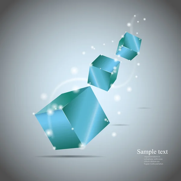 Cubes abstraits avec illustration vectorielle eps10 lueur — Image vectorielle