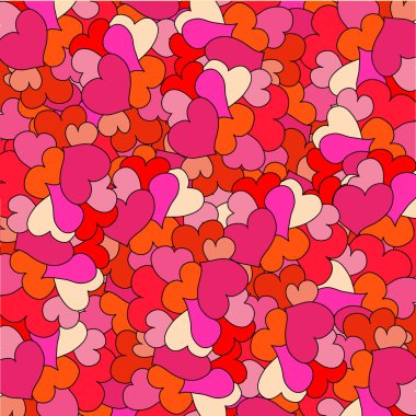 kalpleri ile romantik seamless modeli