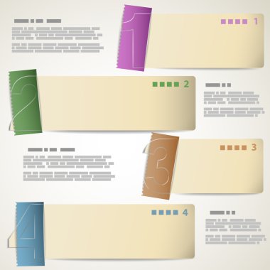 veri sunumu eps10 vektör çizim için kağıt şeritler