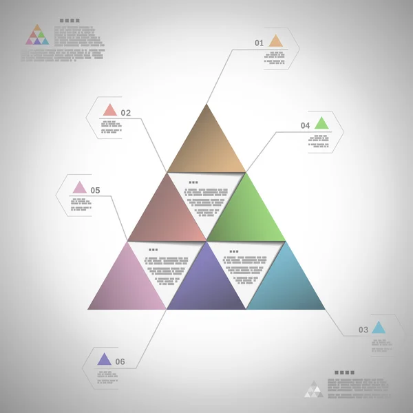 Infogrphic driehoek voor gegevens presentatie eps10 vector illustrat — Stockvector