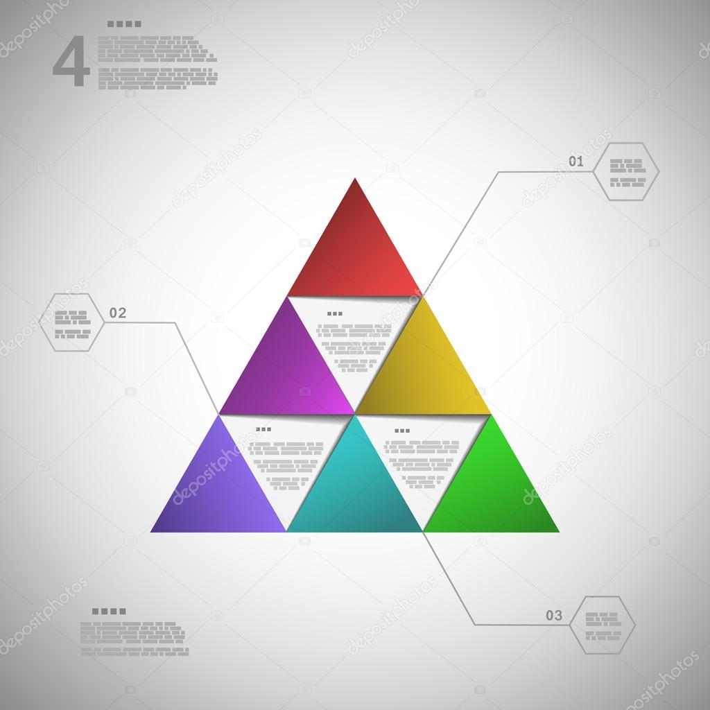 Colorful triangle for data presentation eps10 vector illustratio