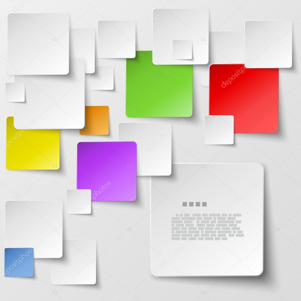 Color square tiles abstract vector background