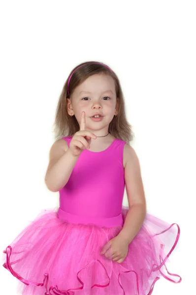 Portrait of a young girl making stop gesture — Stock Photo, Image