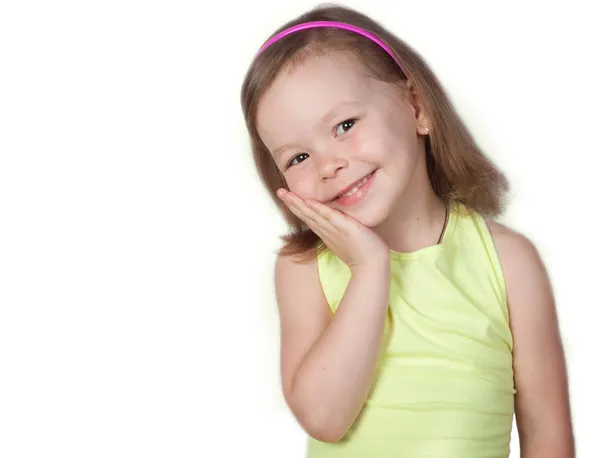 Portrait of a cute little girl — Stock Photo, Image