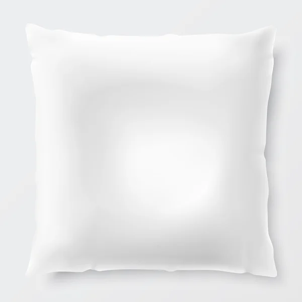 Isolated White Pillow With Shadow — Stock Vector