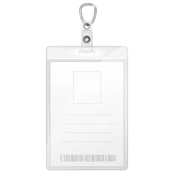 Badge di plastica per l'identificazione della persona . — Vettoriale Stock