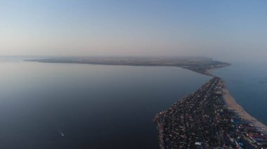 Yukarıdan deniz manzarası. Ukrayna. Zatoka.