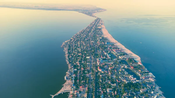 Seashore view from above. Ukraine. Zatoka. — Stock Photo, Image