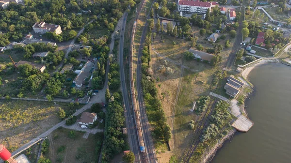 Zeezicht van bovenaf. Oekraïne. Zatoka. — Stockfoto
