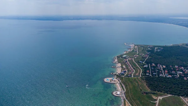 Pantai Yang Indah Laut Hitam Pemandangan Udara Odessa Ukraina — Stok Foto