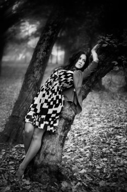 Ormanda tek başına.