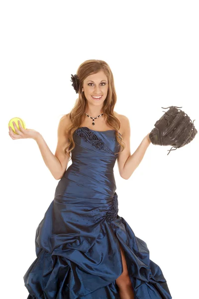 Blue dress ball — Stock Photo, Image