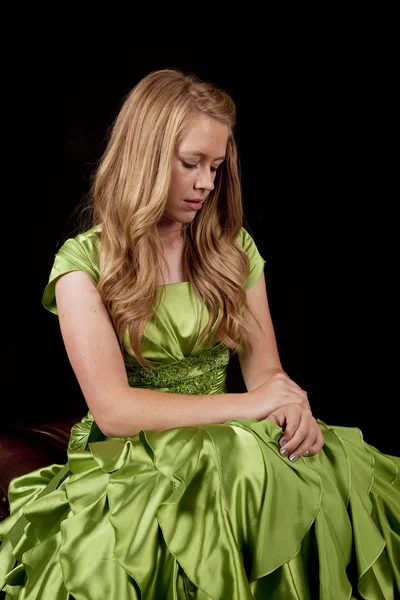 Look down green dress — Stock Photo, Image