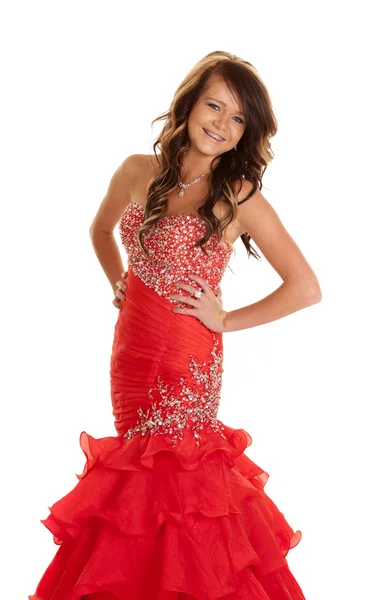 Teen dress red — Stock Photo, Image