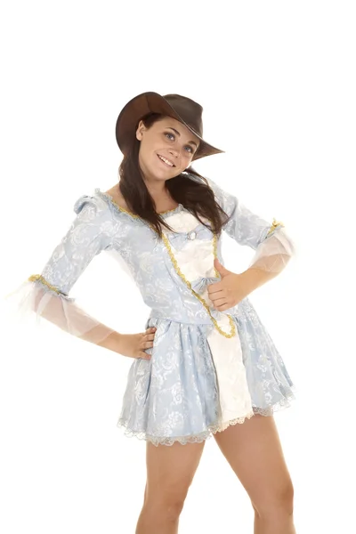 Cowgirl tummen upp — Stockfoto