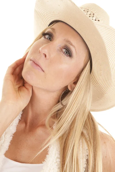 Cowgirl close tip head — Stock Photo, Image