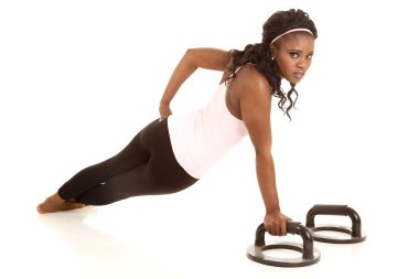 kadın bir kol pushup geri