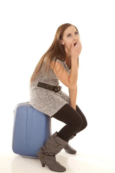 Yawn on luggage — Stock Photo, Image