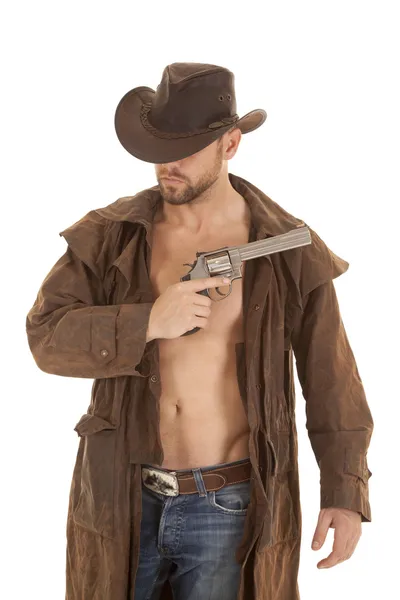 Pistol brown jacket — Stock Photo, Image