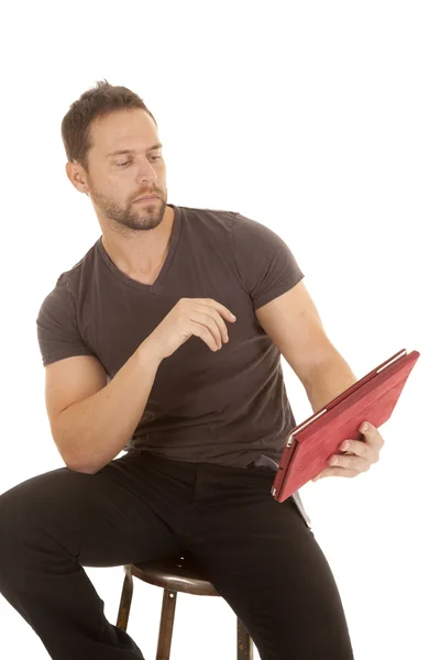 Looking at tablet work — Stock Photo, Image