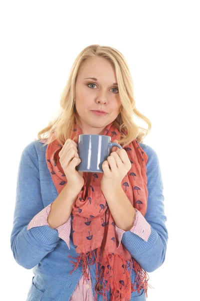 Hold blue mug — Stock Photo, Image