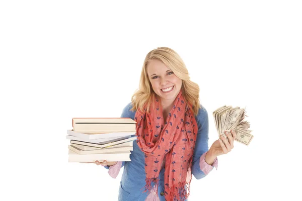 Smile stack of books — Stock Photo, Image