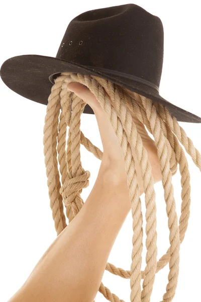 Πόδι καπέλο και σχοινί — Φωτογραφία Αρχείου