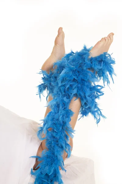 Vrouw voeten boa covers — Stockfoto