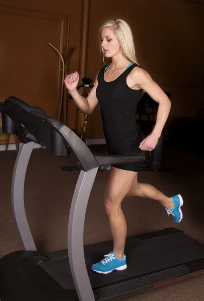 Woman gym running — Stock Photo, Image