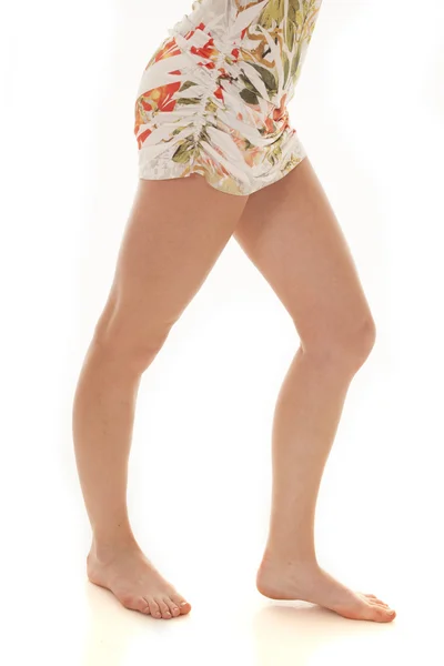 Flower skirt woman legs — Stock Photo, Image