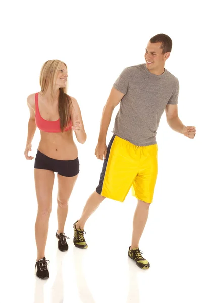 Paar läuft Fitness — Stockfoto