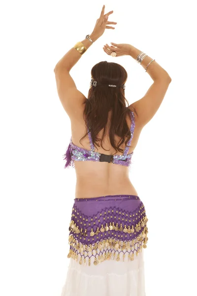 Danza del vientre púrpura espalda — Foto de Stock