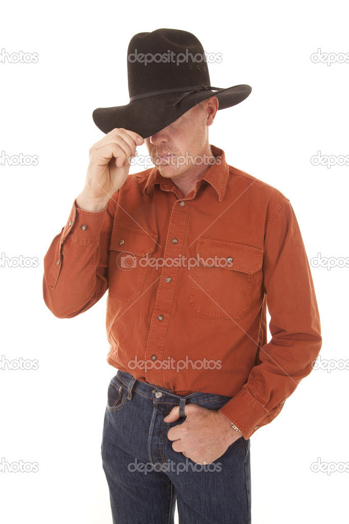 Cowboy touch black hat