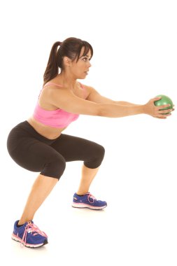 Fitness kadın pembe spor sutyeni bodur top