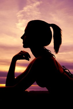 kadın baş mayo kontrast