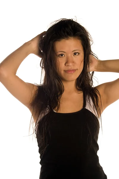 Mujer cansada después de un largo entrenamiento — Foto de Stock