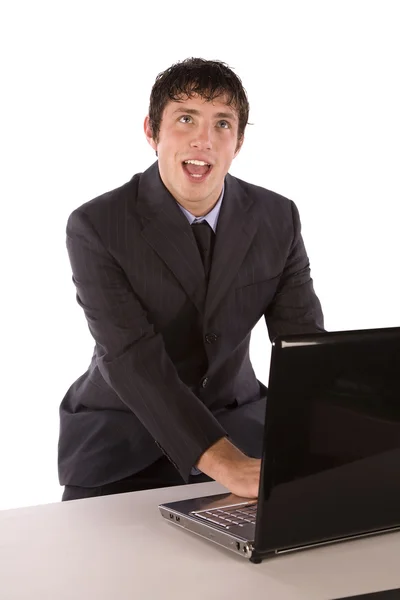 Business man working on the computer — Stock Photo, Image