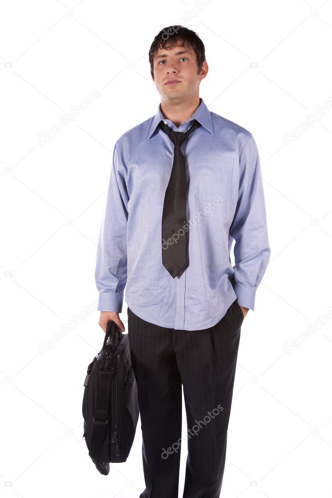 Business man holding his bag