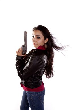 kadın silah saç üfleme